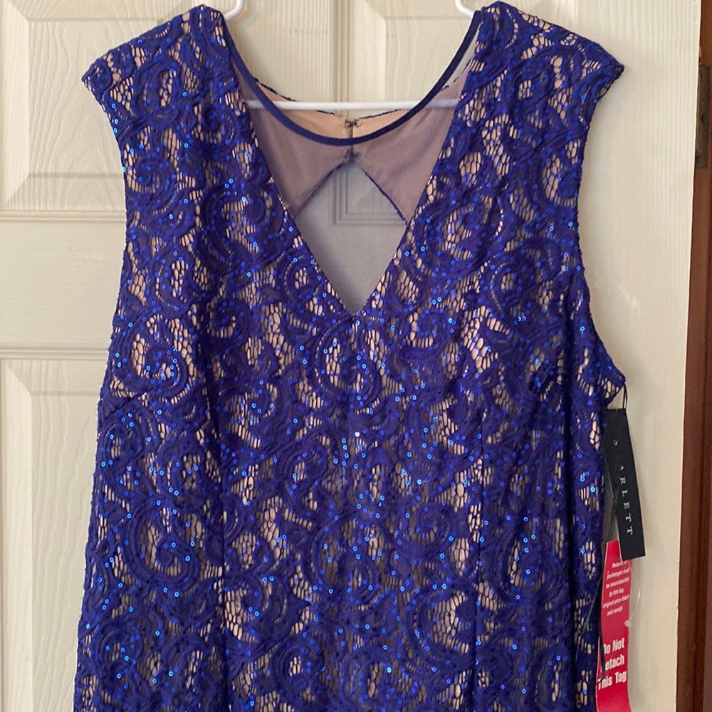 Sequin navy formal dress
